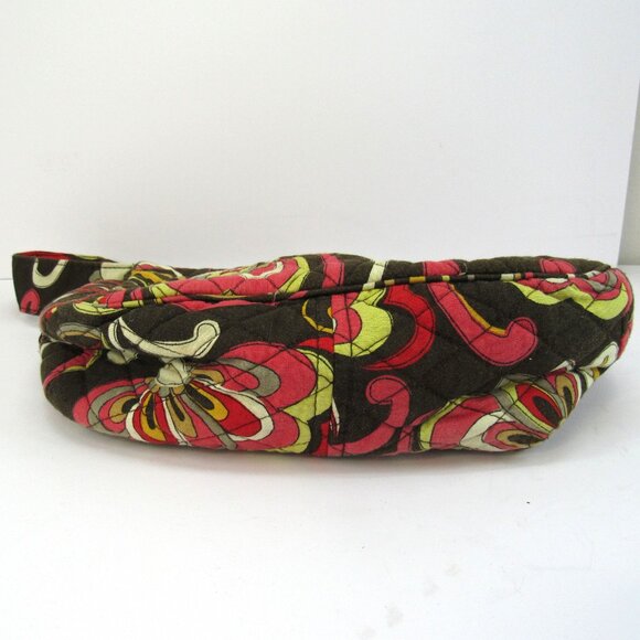 Vera Bradley Puccini Small Handbag Purse Red/Yellow/Pink and Brown Full Zip - Picture 7 of 9